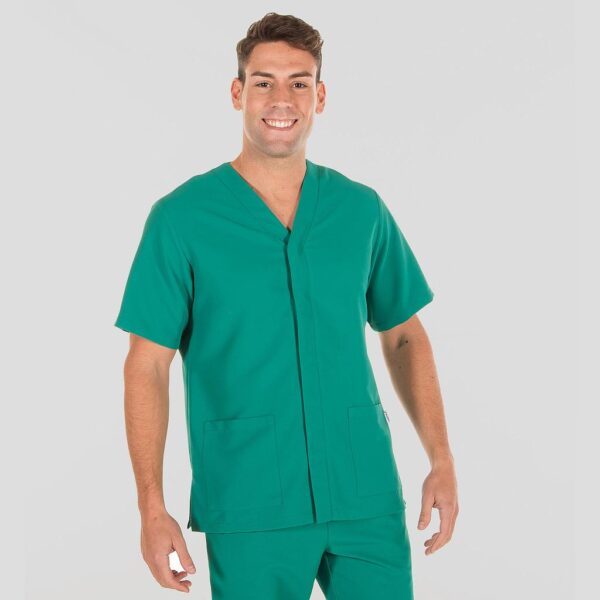 BLUSA HOMBRE PABLO GARYS en microfibra antibacteriana, ideal para hospitales y clínicas