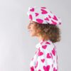 Gorro Chef Agatha con estampado Cuore Rosa.