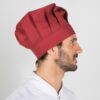 Gorro Chef con Velcro en color burdeos.