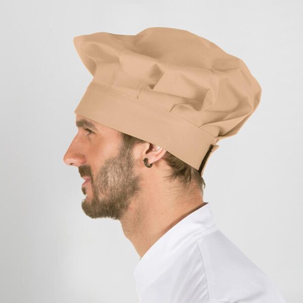 Gorro Chef con Velcro en color crema.