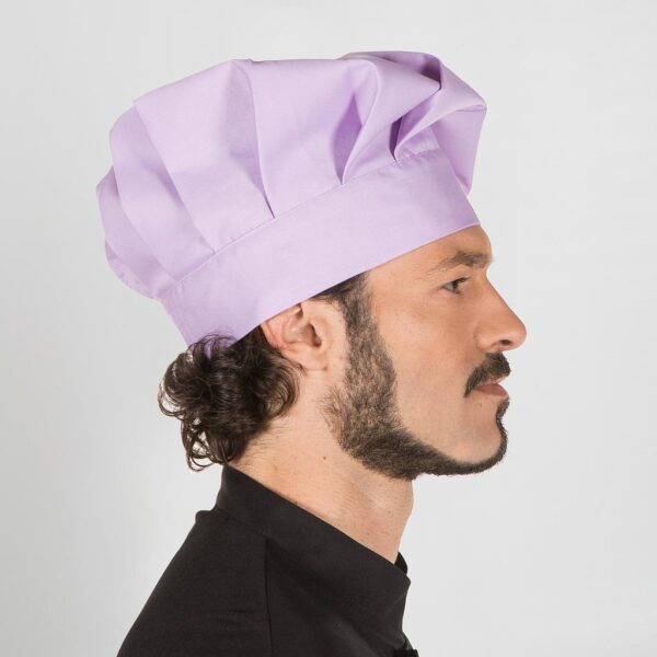 Gorro Chef con Velcro en color lila.