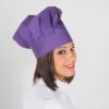 Gorro Chef con Velcro en color morado.