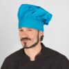 Gorro Chef con Velcro en color turquesa.