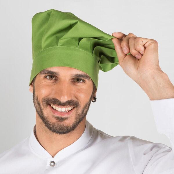 Gorro Chef con Velcro en color verde oliva.