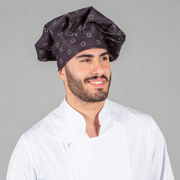 Gorro Chef Velcro con estampado tapiz.